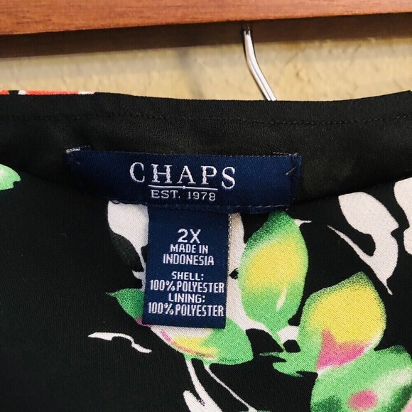 Chaps Women Skirt Tulip Mid Length Floral Print Black Romantic Fairy Grunge - Picture 6 of 7